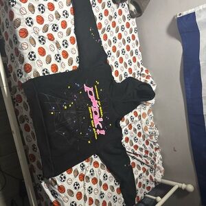 Sp5der hoodie black “pink”